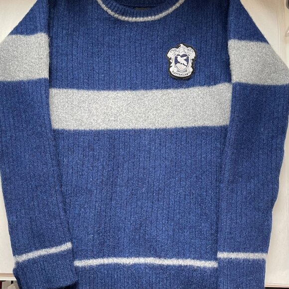 Warner Bros. Blue and Gray Striped Sweater Harry Potter - Picture 1 of 6